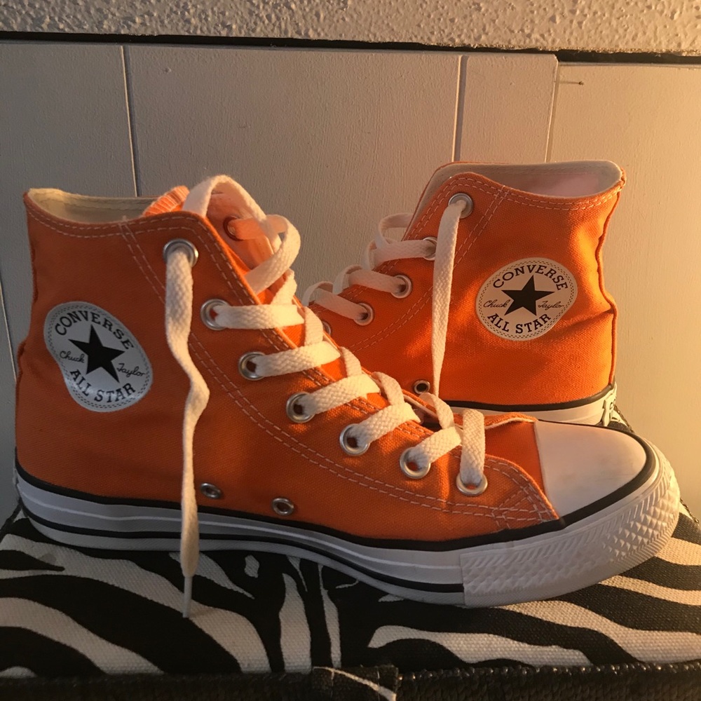 Like-new Orange Converse